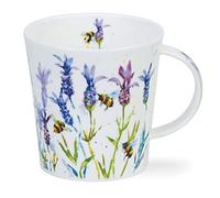 Dunoon Tasse en porcelaine fine fabriquée en Angleterre en forme de cairngorm Motif abeilles occupées 480 ml Passe au lave-vaisselle (lavande)