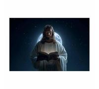 DunPei Décoration murale Christ Jésus Jésus, la sagesse de Dieu Peinture du Seigneur chrétien catholique Image religieuse de la Bible pour salon, église(multicolore)-50x70cm Sans cadre