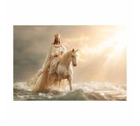 DunPei Jésus de la chrétienne Jésus miséricordieux -Impressions minimalist-Décoration murale religieuse pour salon, chambre à coucher, église(multicolore)-30x45cm Sans cadre