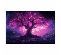 DunPei Moderne Grand Tableau Decoration Bel arbre Peinture à sur toile Art mural moderne abstrait Pour salon(Multicolore)-70x100cm Sans cadre