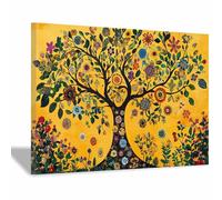 DunPei Moderne Grand Tableau Decoration Bel arbre Peinture à sur toile Art mural moderne abstrait Pour salon(Multicolore)-50x70cm Encadrée