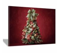 DunPei Posters modernes d'hiver enneigés de Noël Bel arbre de Noël -Poster d'art imprimé - Pour salon, chambre à coucher Poster(rouge165)-50x70cm Encadrée