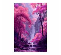 DunPei Tableau Decoration Murale Salon Moderne Un paysage animé des paysages naturelsTrèS AppropriéE Pour La Chambre à Coucher Le Salon La Cuisine Le(rose)-30x45cm Sans cadre