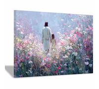 DunPei Toile murale Jésus Jésus la vérité chrétien religieux sur toile Décoration murale Bible Poster Impression Peinture Salon Chambre Église(multicolore)-50x70cm Encadrée