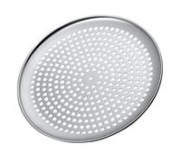 DUNRU Plateau à pizza en alliage d'aluminium poêles à pizza avec trous antiadhésif rond plaque de cuisson à pizza plaque de cuisson outils de pâtisserie four extérieur maille filet métallique plaque