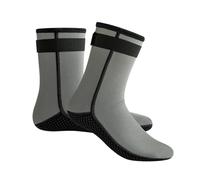 DUNSBY Chaussette Piscine Combinaison de plongée en néoprène 3mm, Chaussettes Surf for Hommes et Femmes, Accessoires Plage, matériau Souple, Bottes antidérapantes, Aqua(3MM Gray,XL(44-45))