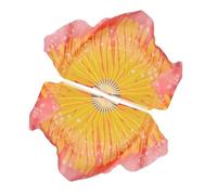 DUNSBY Éventail pour La Danse Orientale Éventail de Danse Papillon 20/30cm, dégradé Soie simulé for Femmes, Accessoire Folklorique Classique plié, Fans Yangge(Fan bone26 Length 20)