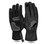 DUNSBY Gants Thermiques Gants de Cyclisme d'hiver for Hommes et Femmes, Gants de vélo, Doigt Complet, Moto, pêche, Ski, Sport, Cyclisme (Color : Gy-S-17 Black, Size : XX-Large)