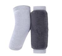 DUNSBY Genouillère Genouillères thermiques moelleuses, jambières, coussinets en peluche for l'hiver, for le ski, cyclisme, la course à pied(Grey XL)