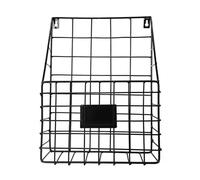 DUNSBY Porte Revue Grille suspendue support journal magazine conteneur maison bureau panier de rangement décoration murale(Black)