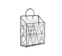 DUNSBY Porte Revue Porte-journaux et magazines en métal fer support mural suspendu étagère à livres organisateur de rangement décoration for la maison bricolage(Black)