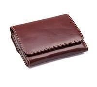 DUNSBY Portefeuille Homme Portefeuille en Cuir Vintage Multifonctionnel Mâle Pourse RFID Portefeuille en Cuir Anti-magnétique (Color : Brownish Red Wallet)