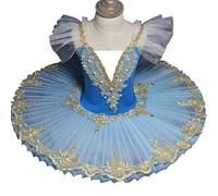 DUNSBY Tutu Danse Classique Tutu de Ballet professionnel for femmes et filles, robe for enfants adultes, ballerine, princesse, fête d'anniversaire, Costume(Blue Ballet 2,Height 160-170cm)