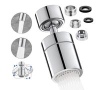DUNSOO Embout Robinet, Embout Robinet Cuisine, 360° Brise Jet Robinet, Aérateur de Robinet pour Robinets M22 ou M24 pour Cuisine/Salle de Bain