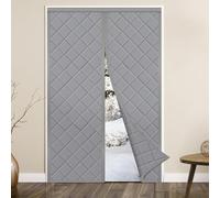 DUNSOO Rideau de Porte Isolant Thermique 90 x 210cm, Rideau de Porte Anti Froid, Rideau porte Isolant Thermique Magnétique Auto-Absorbant, Installation Sans Perçage avec