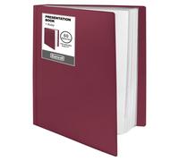 Dunwell Classeur avec pochettes en plastique 60 pochettes (1 paquet, rubis) - Livre de présentation, porte-documents de 21,6 x 27,9 cm avec protège-feuilles transparentes, affiche des documents de 120