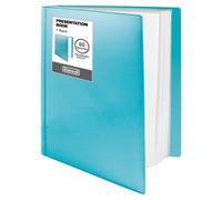 Dunwell Classeur avec pochettes en plastique 60 pochettes - Livre de présentation 21,6 x 27,9 cm (Aqua) Affichage 120 pages, porte-documents avec protecteurs de feuilles de 21,6 x 27,9 cm pour