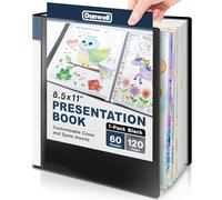 Dunwell Classeur de présentation 60 poches, affichage 120 pages, classeur 21,6 x 27,9 cm avec pochettes en plastique, rangement et organisateur pour documents, photos, œuvres d'art d'enfants, projets