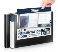 Dunwell Lot de 2 porte-documents (horizontal), 21,6 x 27,9 cm, livre de