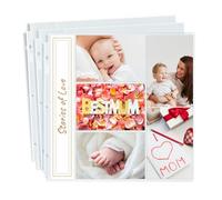 Dunwell Lot de 25 feuilles de recharge pour album photo 30,5 x 30,5 cm - Lot de 250 photos de 10,2 x 15,2 cm, pochettes pour album de scrapbooking à 3 anneaux 30,5 x 30,5 cm, protège-pages de qualité