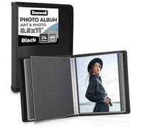 Dunwell Porte-documents d'art 21,6 x 27,9 cm - Noir - Porte-documents au format lettre, couverture flexible, organiseur de portefeuille avec pochettes transparentes, 48 pages, archivage