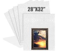 Dunzoom Lot de 5 pochettes à bulles transparentes extra larges de 71,1 x 81,3 cm pour emballer des sacs à bulles pour emballage, rembourrage, expédition, déménagement de plats fragiles, assiettes