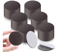 Dunzoom Lot de 50 grands points magnétiques ronds en vrac avec dos adhésif, flexible, 5,5 cm x 2 mm, alternatif aux aimants pour travaux manuels, bureau, maison