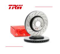 Duo (2) Disques De Frein Avant TRW Compatibles Avec ALFA ROMEO Mito FIAT LANCIA