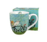 DUO ANIMALS Gobelet XXL 1000 ml CAT'S WORLD - BICYCLE en porcelaine New Bone China