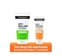 Duo Anti-Brillance & Hydratation - Gel Exfoliant Anti-Brillance 150 Ml & Hydratant Anti-Boutons 50 Ml Neutrogena