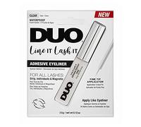 Duo ARDELL Line It Lash It Clear Colle à cils transparente pour faux cils | Colle à cils transparente avec applicateur pinceau, application facile et tenue forte pour faux cils | 3,5 g