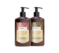 Duo Arganicare (Shampooing accélérateur de croissance + Après shampooing Reconstructeur) à l’huile de ricin Bio 400ml (Set de 2 Produits)