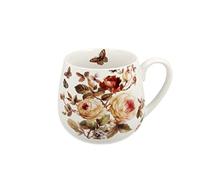 Duo Art Gallery Irises by Van Gogh Nouvelle Os Chine Porcelaine Tonneau Tasse avec Passoire et Couvercle, 430 ml Capacité