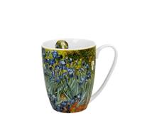 DUO ART GALLERY Tasse classique 360 ml IRISES inspiré par Van Gogh New Bone China Porcelaine