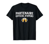 Duo Assorti Partenaire Officiel Apéro Couple Humour Apéro T-Shirt