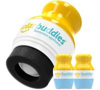 Duo Blue Solar Buddies Refillable Roll On Sponge Applicator For Kids, Adults, Families, Travel Size Holds 100ml Travel Friendly for Sunscreen, Suncream and Lotions