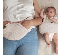 Duo bouillotte sèche déhoussable graines de lin maman et bébé - teddy sand beige TU
