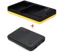 Duo chargeur LP-E8 avec powerbank 5000mAh pour batteries Canon - Kit de charge portable