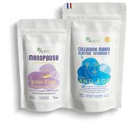 Duo Collagène Marin MSC + Complexe Ménopause I Anti-âge I Valebio | Collagène marin type 1&3 + pollen Graminex®, Anti-âge et bouffées de chaleur, Certifié MSC, Fabriqué en France