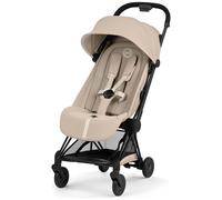 Duo COŸA 2026 Poussette ultra-compacte avec nacelle pliable et Châssis Matt Black Cozy Beige