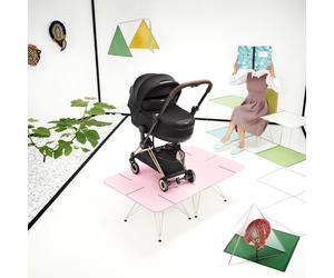 Duo COŸA 2026 Poussette ultra-compacte avec nacelle pliable et Châssis Rose Gold Sepia Black