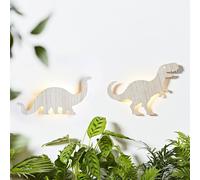 Duo d'Appliques Dinosaures Lumineuses