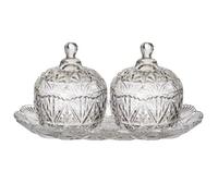 Duo de Bonbonnières sur Plateau en Verre 145cl - ENVIA