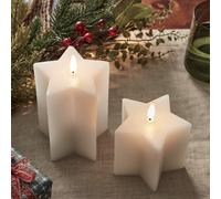Duo de Bougies Étoiles Blanches TruGlow®