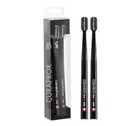 Curaprox brosse à dents CS Black is white Duo - Brosse à dents manuelle pour adultes avec soies CUREN 8760 - Noir-Noir, 2 pièces