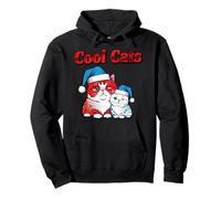 Duo de Chats Cool de Noël : mère et bébé Sweat à Capuche