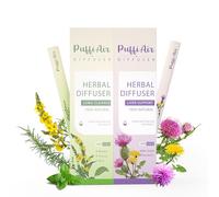 Duo de diffuseurs de plantes avec molène, chardon-Marie et plus encore Duo d'équilibre intérieur pour une haleine fraîche et un soutien détox du foie - 600 utilisations par bâtonnet