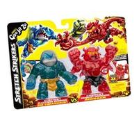 Heroes of Goo Jit Zu Coffret Duel Stretch Strikers, 2 Combattants élastiques, Sire Thrashalot élastique vs Redback craquant, s’étirent Jusqu’à 3 Fois Leur Taille