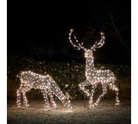 Duo de Grands Rennes de Noël Studley en Rotin