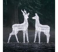 Duo de Grands Rennes Lumineux à LED Bicolores Swinsty